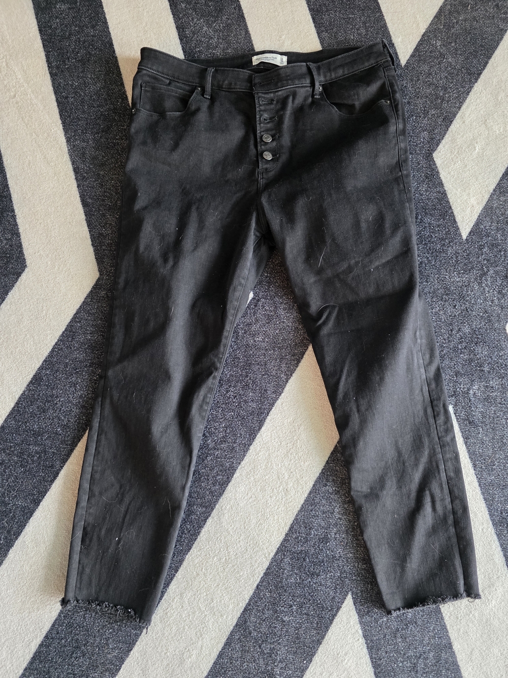 Abercrombie & Fitch Button Up Black Skinny Jeans